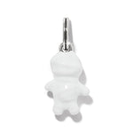 Brighton Mini Mummy Charm – Silver/White Enamel - Juli's Wearable Art