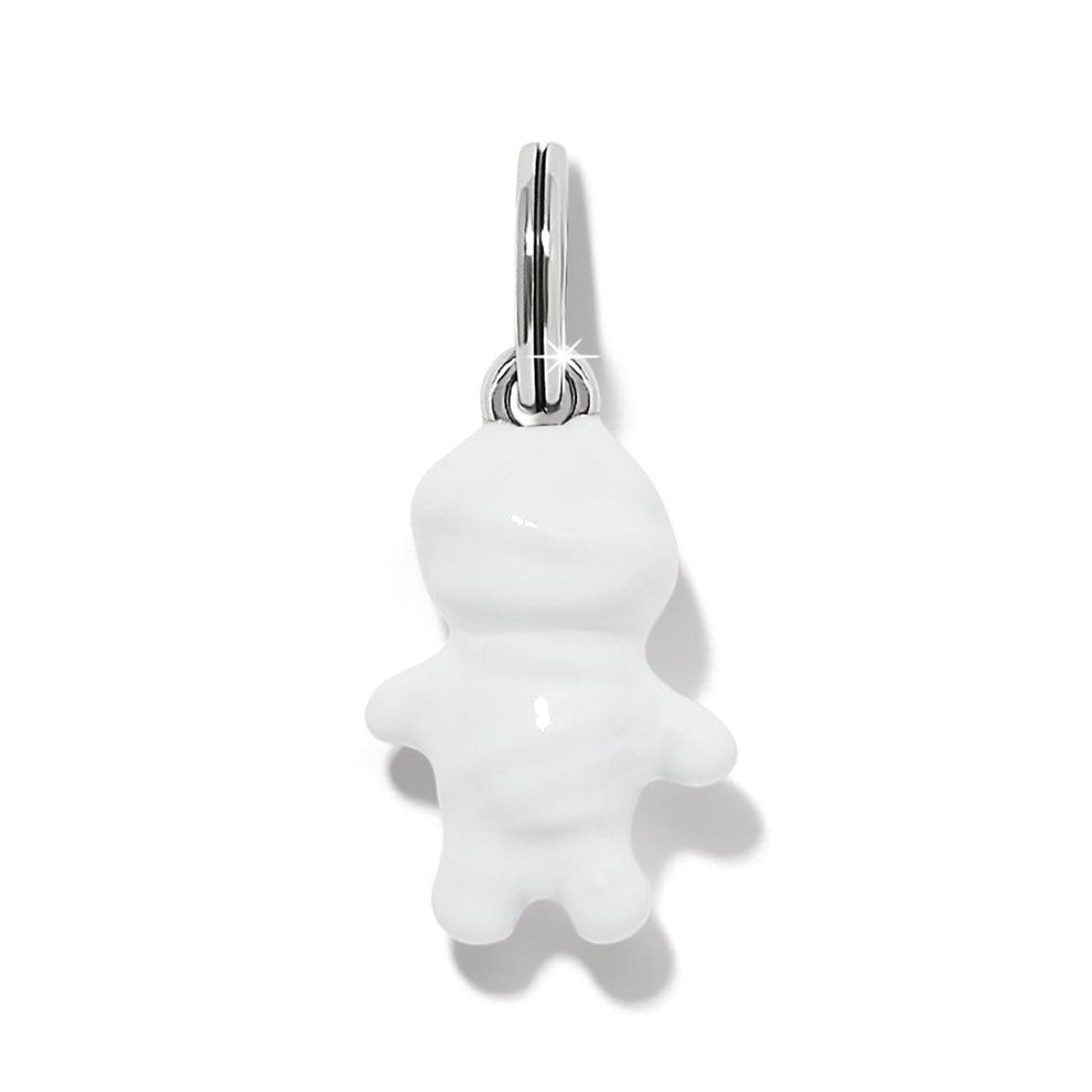 Brighton Mini Mummy Charm – Silver/White Enamel - Juli's Wearable Art