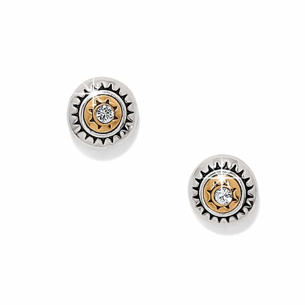 Brighton Mosaic Cerrillos Post Earrings – Silver & Gold - Juli's Wearable Art