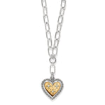 Brighton Mosaic Heart Two Tone Necklace - Juli's Wearable Art