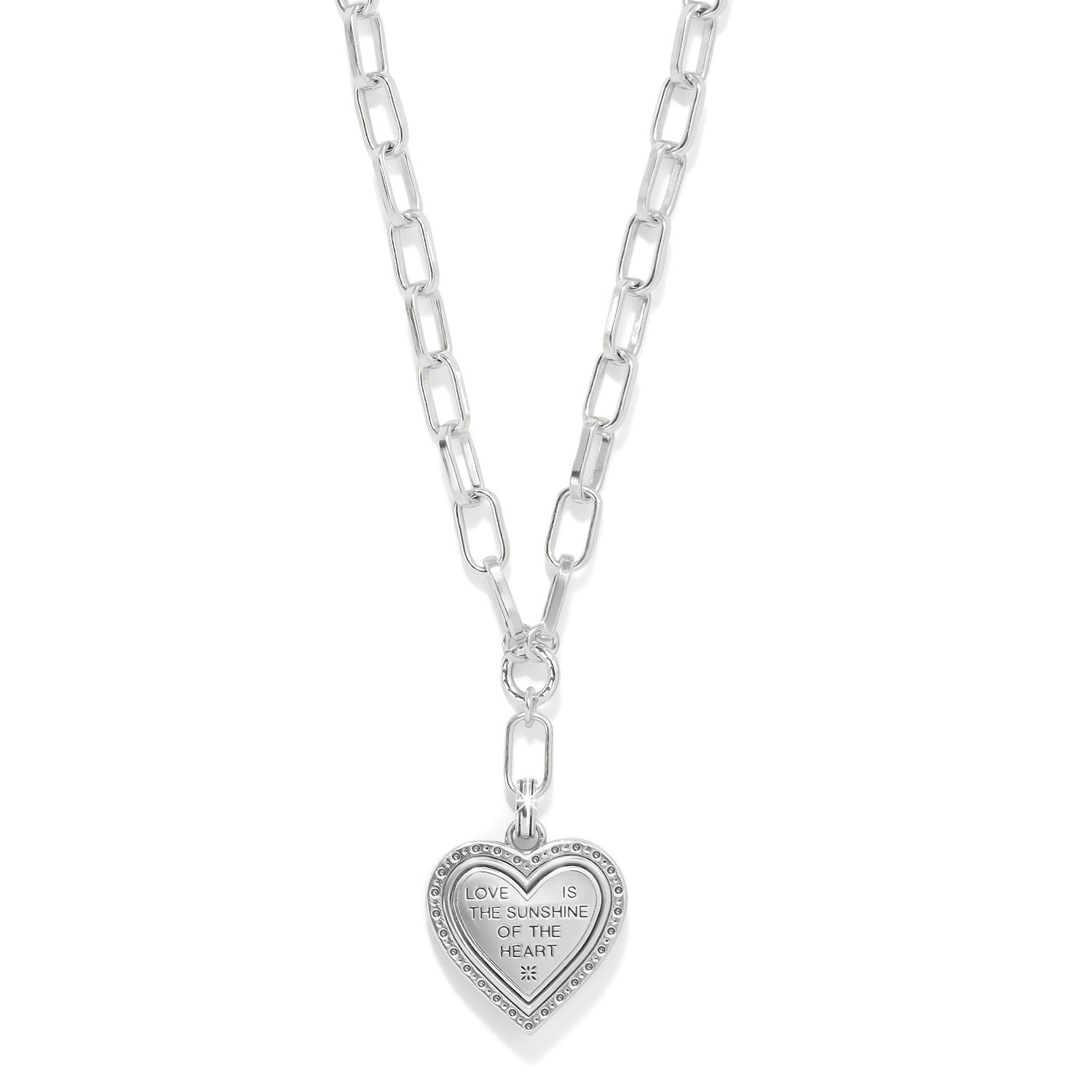 Brighton Mosaic Heart Two Tone Necklace - Juli's Wearable Art