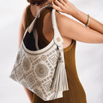 Brighton Mosaic Large Hobo | Shoe White - Juli's Wearable Art