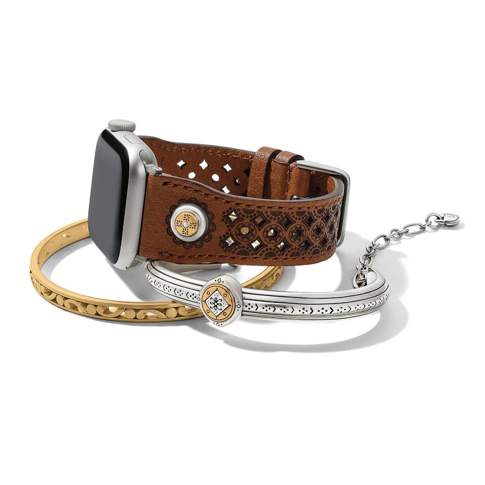 Brighton Mosaic Leather Watch Band – Luggage - Juli's Wearable Art