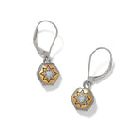 Brighton Mosaic Nova Mini Leverback Drop Earrings | Two Tone - Juli's Wearable Art