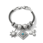 Brighton Mosaic Paseo Charm – Silver & Blue Enamel - Juli's Wearable Art
