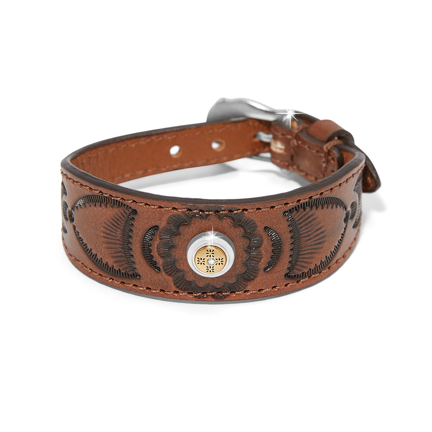 Brighton Mosaic Two Tone Bandit Bracelet - Juli's Wearable Art