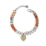 Brighton Mosaic Two Tone Heart Beaded Bracelet - Juli's Wearable Art