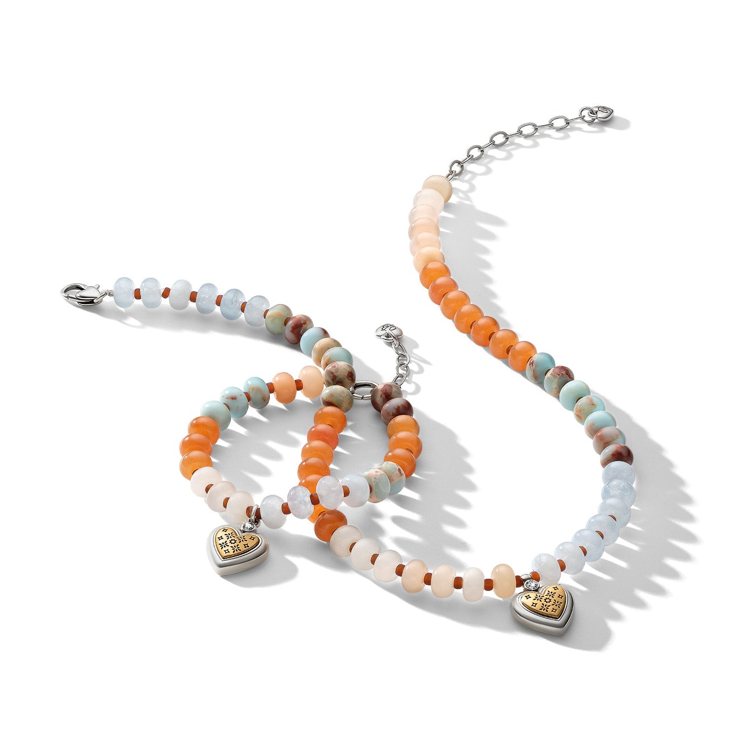 Brighton Mosaic Two Tone Heart Beaded Bracelet - Juli's Wearable Art