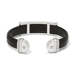 Brighton Mosaic Two Tone Leather Bar Cuff Bracelet - Juli's Wearable Art