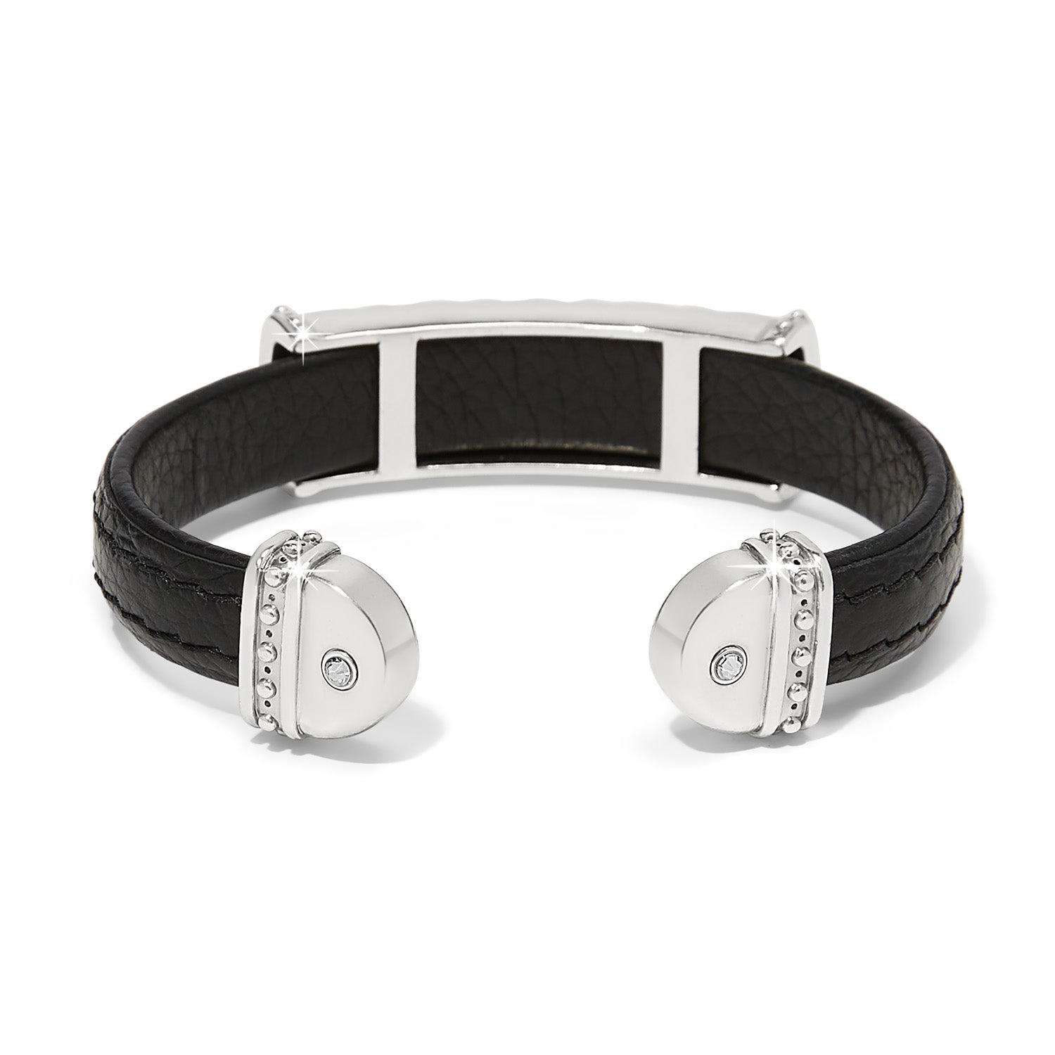 Brighton Mosaic Two Tone Leather Bar Cuff Bracelet - Juli's Wearable Art