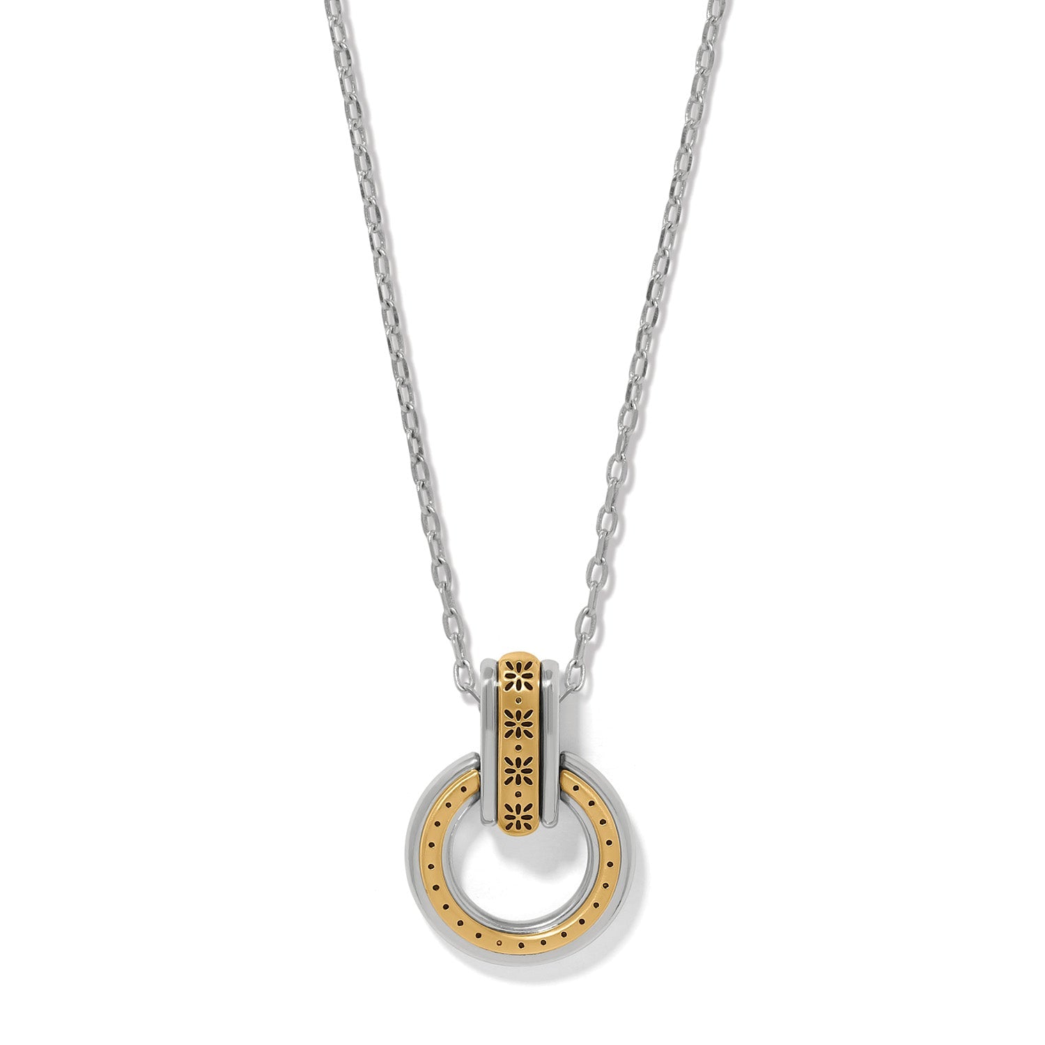 Brighton Mosaic Two Tone Link Ring Necklace