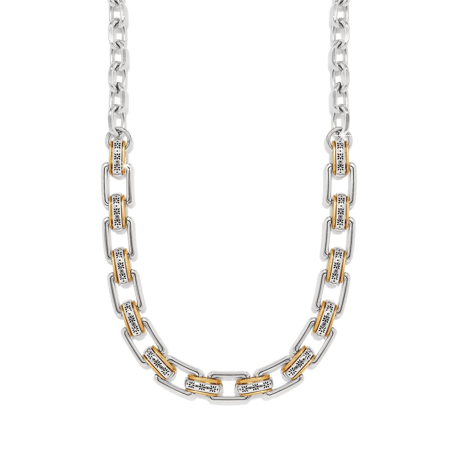 Brighton Mosaic Two Tone Links Necklace - Juli's Wearable Art