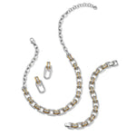 Brighton Mosaic Two Tone Links Necklace – Silver - Gold - Juli's Wearable Art