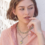 Brighton Mosaic Two Tone Links Necklace – Silver - Gold - Juli's Wearable Art