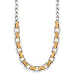 Brighton Mosaic Two Tone Links Necklace – Silver - Gold - Juli's Wearable Art