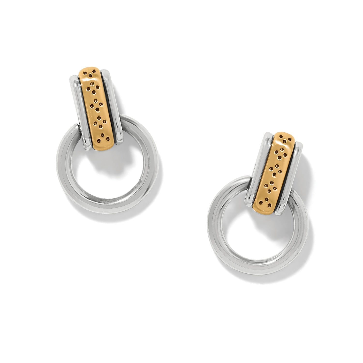 Brighton Mosaic Two Tone Mini Post Drop Earrings | Two Tone