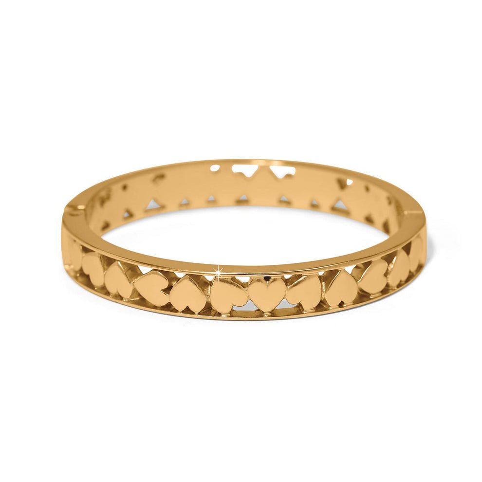 Brighton Mystery of Love Golden Heart Hinged Bangle – Gold - Juli's Wearable Art