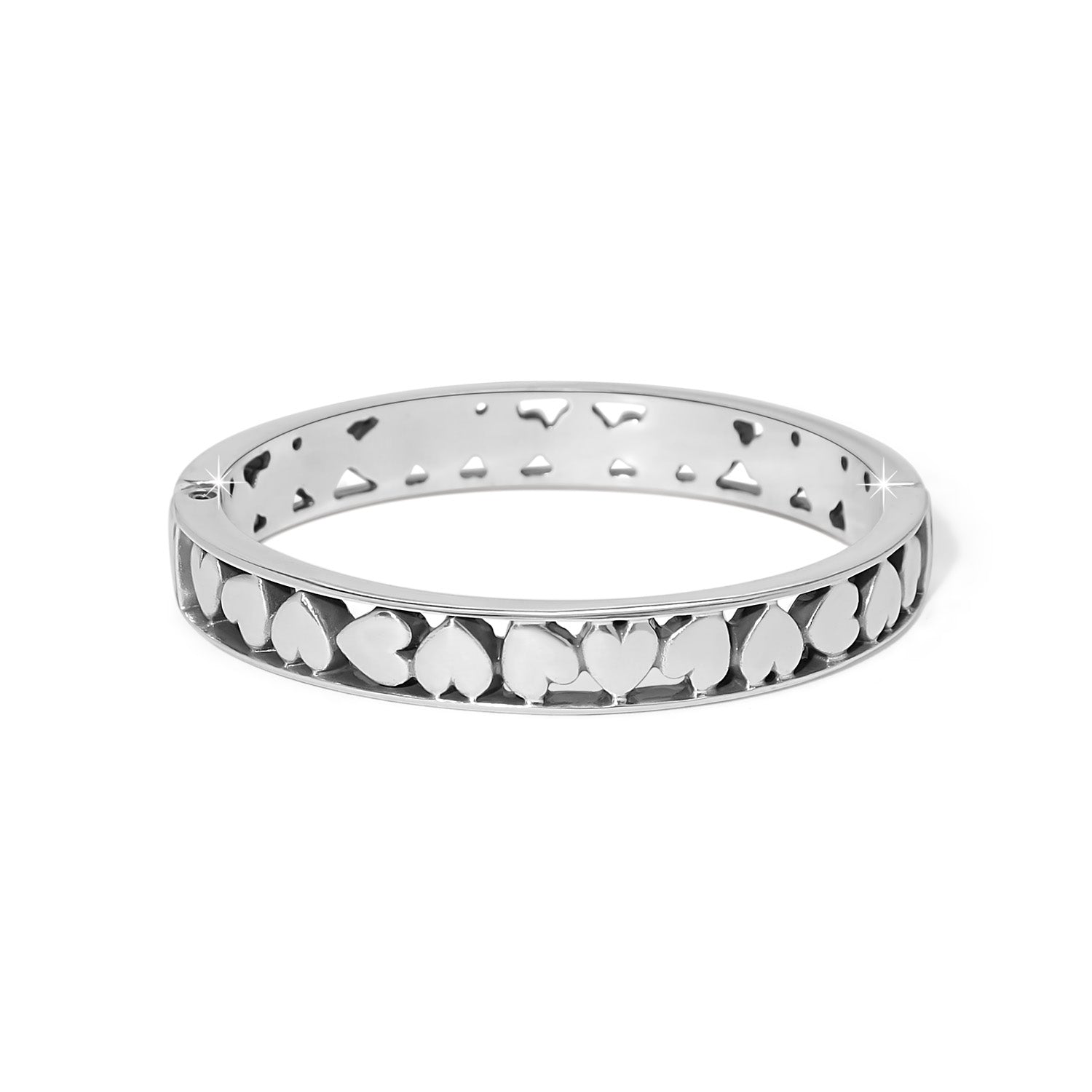 Brighton Mystery Of Love Hearts Hinged Bangle - Juli's Wearable Art