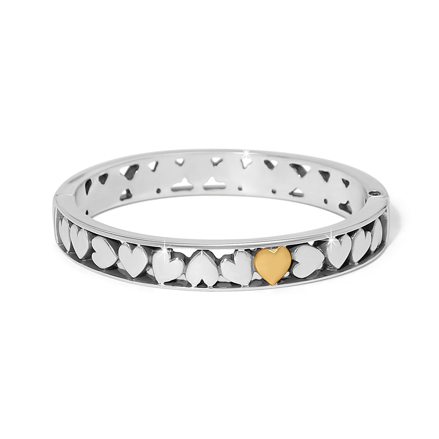Brighton Mystery Of Love Hearts Hinged Bangle - Juli's Wearable Art