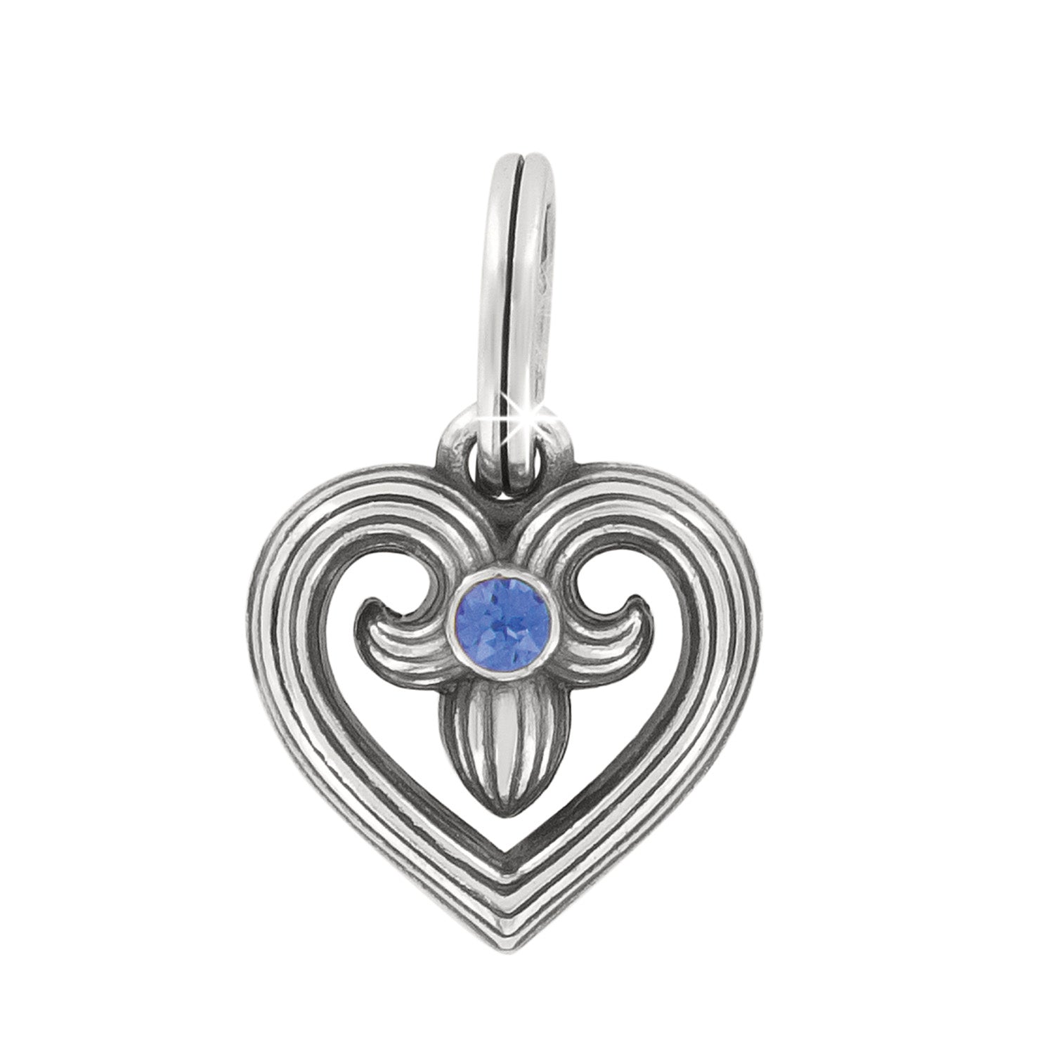 Brighton One Heart Azure Heart Charm - Juli's Wearable Art