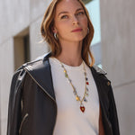 Brighton One Heart Long Necklace - Two Tone Finish - Juli's Wearable Art