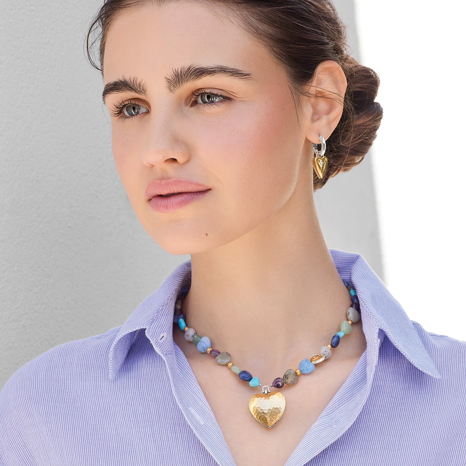Brighton One Heart Multi Heart Bead Necklace