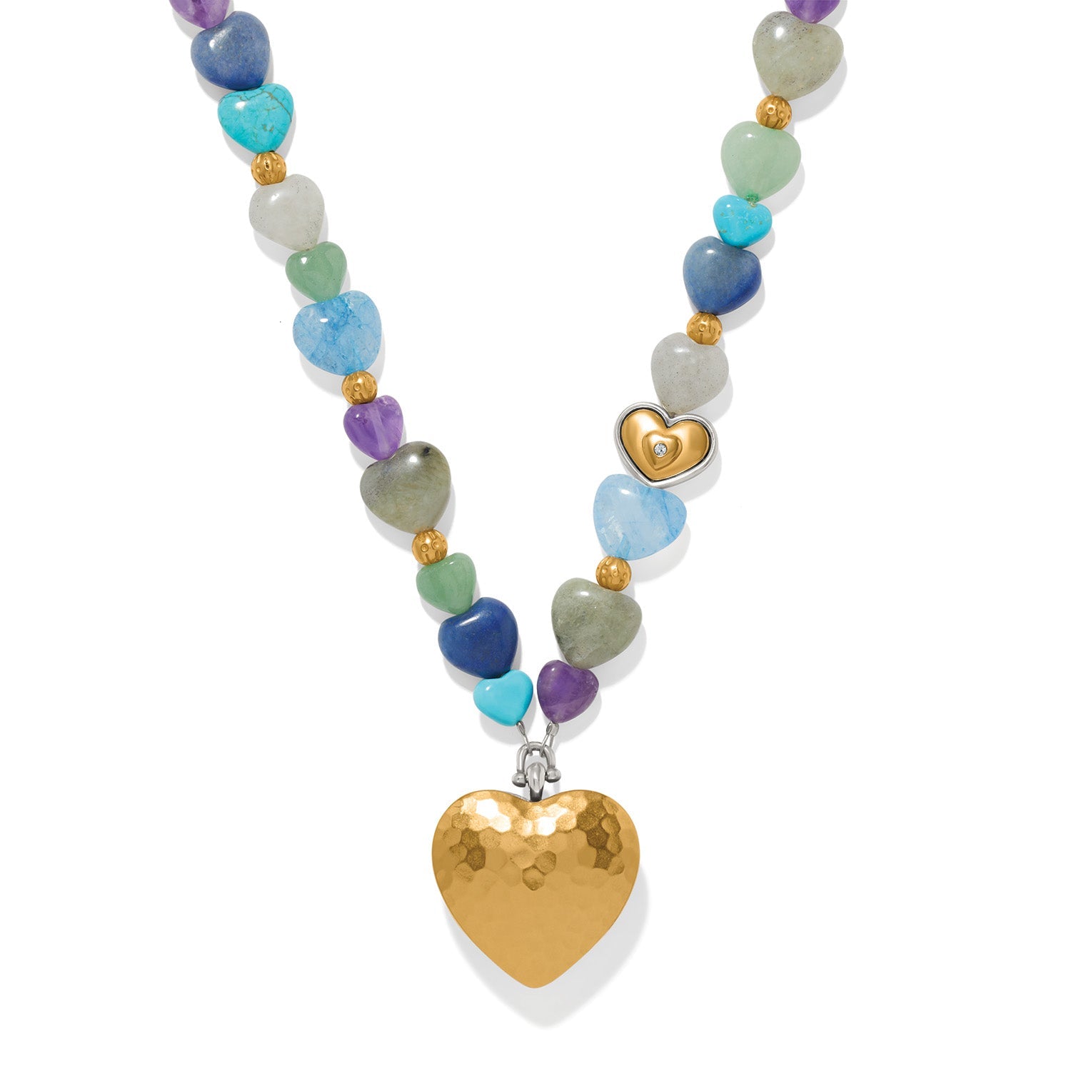 Brighton One Heart Multi Heart Bead Necklace