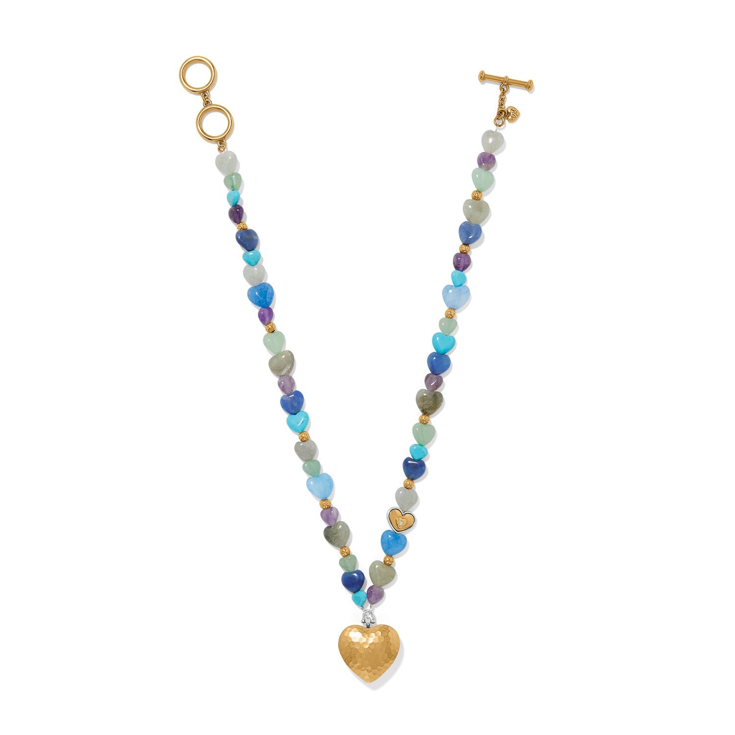 Brighton One Heart Multi Heart Bead Necklace - Juli's Wearable Art