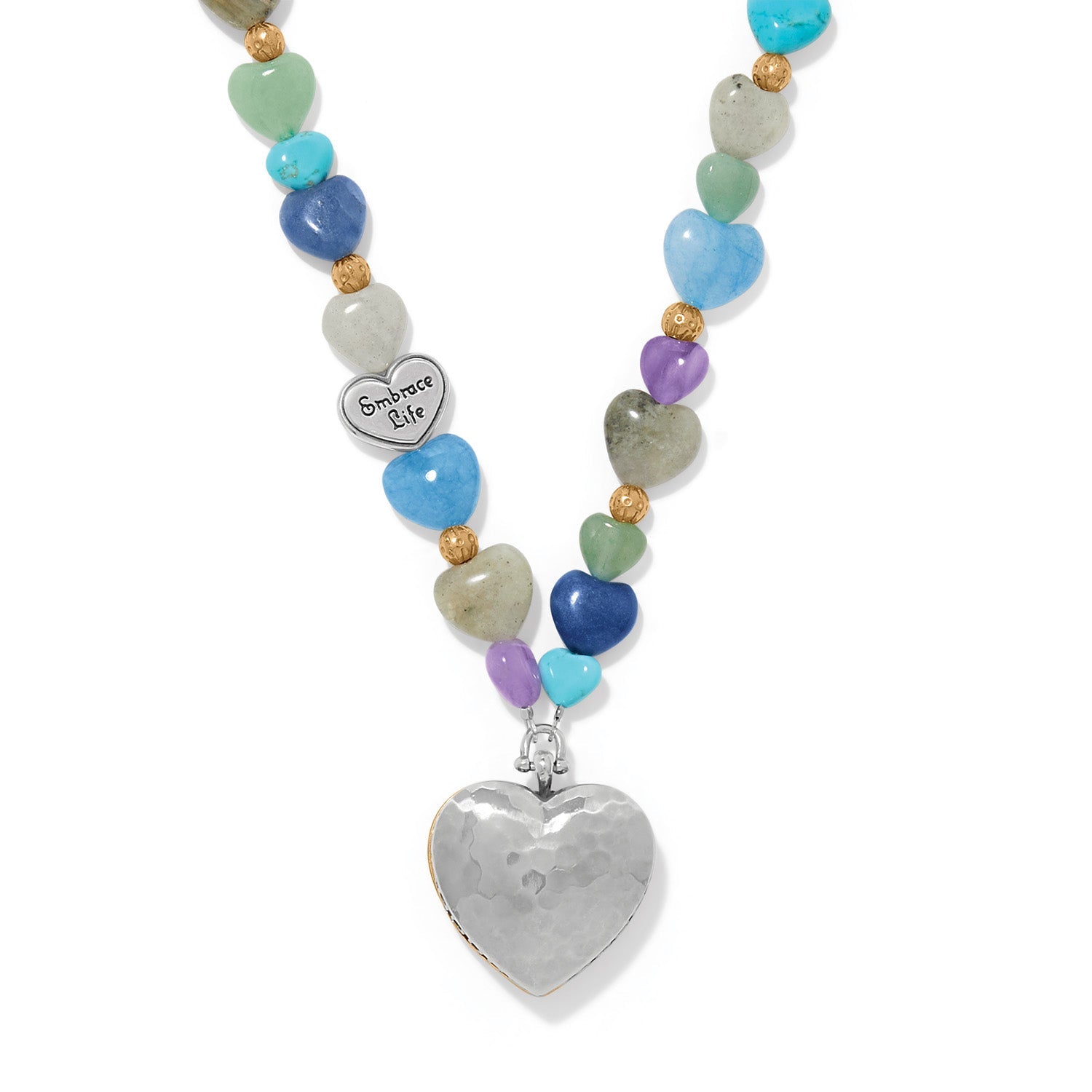 Brighton One Heart Multi Heart Bead Necklace - Juli's Wearable Art