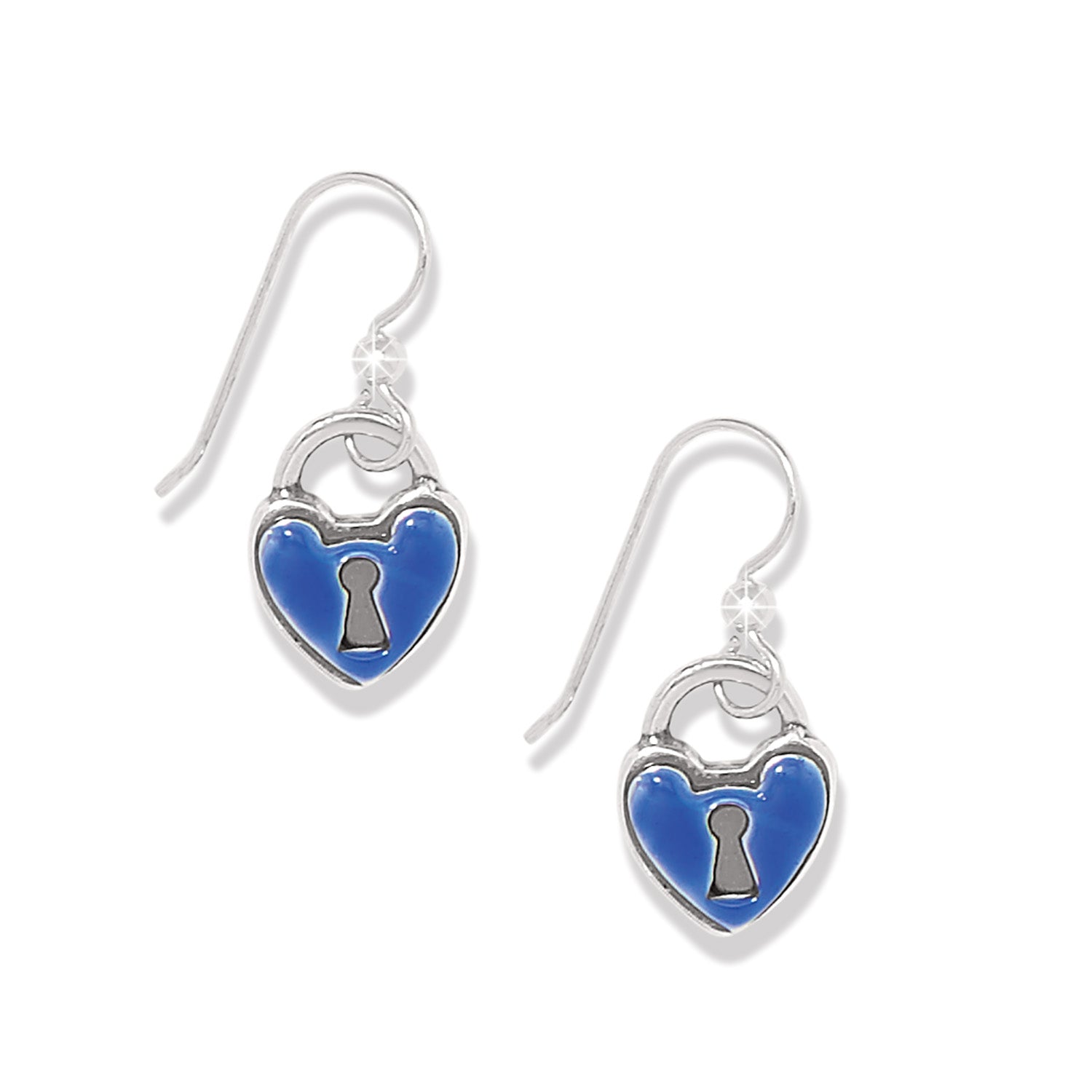 Brighton One Heart Padlock French Wire Earrings - Juli's Wearable Art