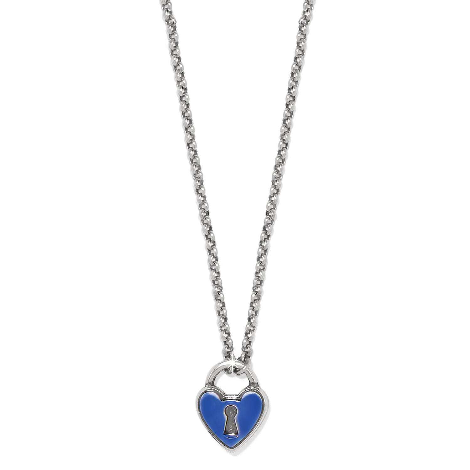 Brighton One Heart Padlock Reversible Necklace - Juli's Wearable Art