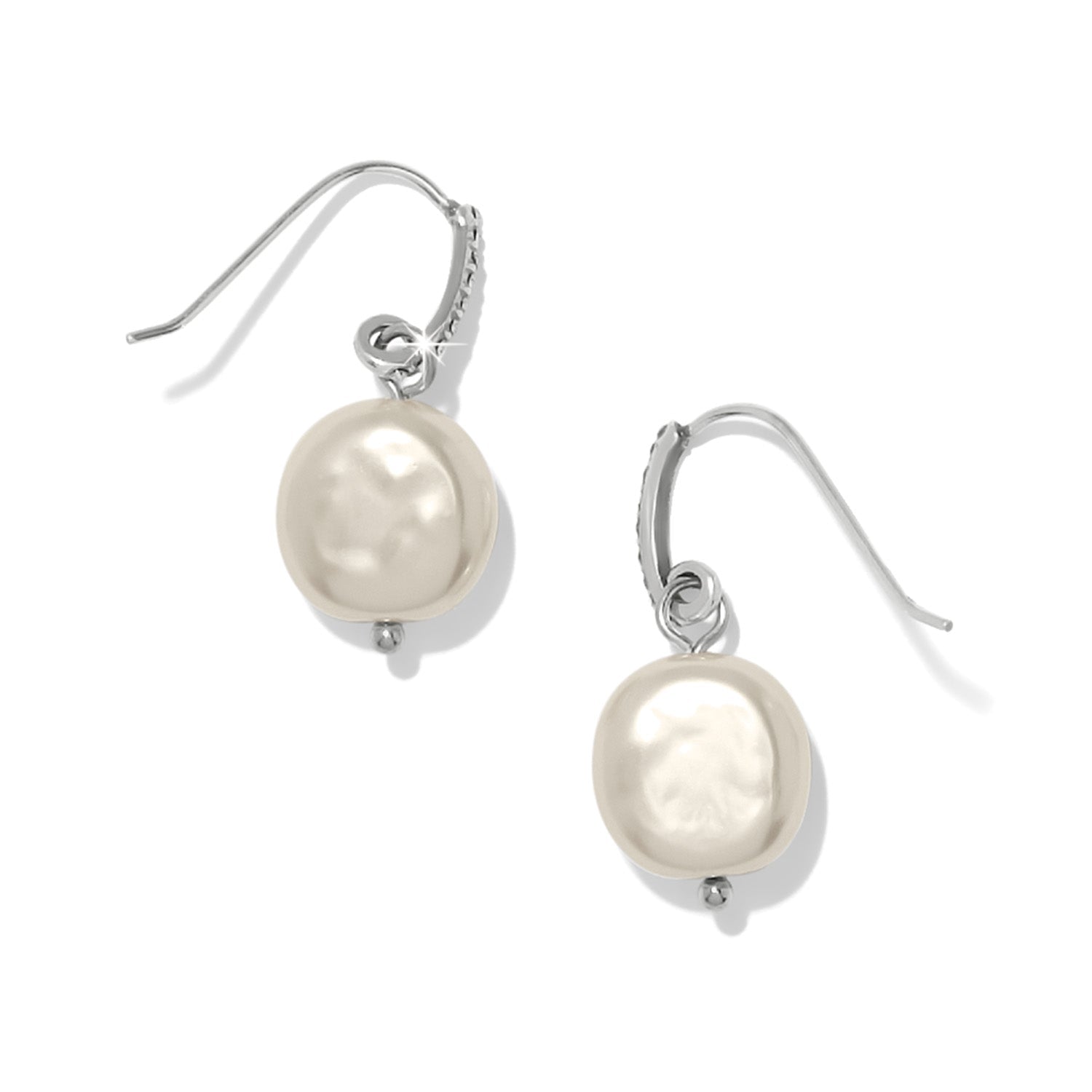 Brighton One Heart Pearl French Wire Earrings - Juli's Wearable Art