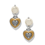 Brighton One Heart Pearl Post Drop Earrings - Juli's Wearable Art