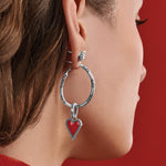 Brighton Oval Hoop Charm Earrings - Juli's Wearable Art