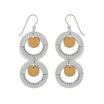 Brighton Palm Canyon Two Tone French Wire Earrings – Silver/Gold - Juli's Wearable Art