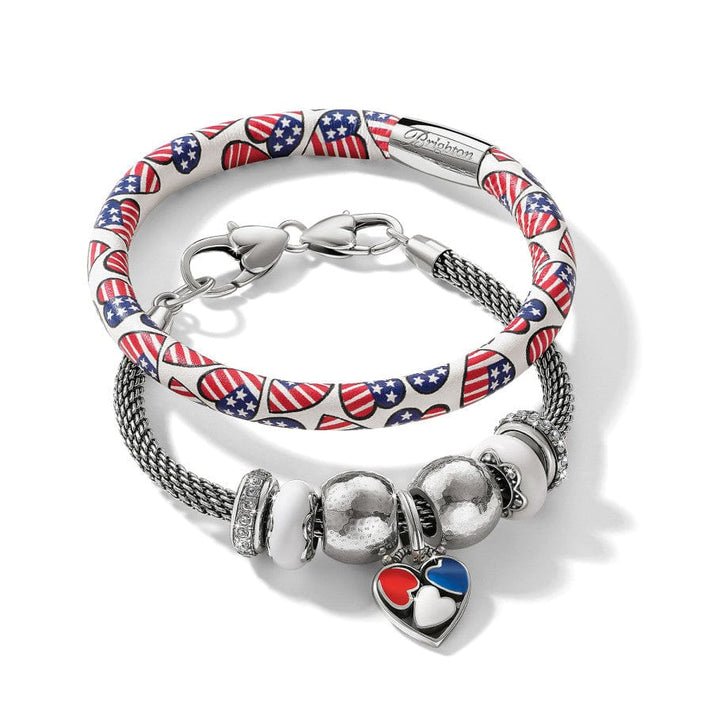 Brighton Patriotic Luv Woodstock Bracelet