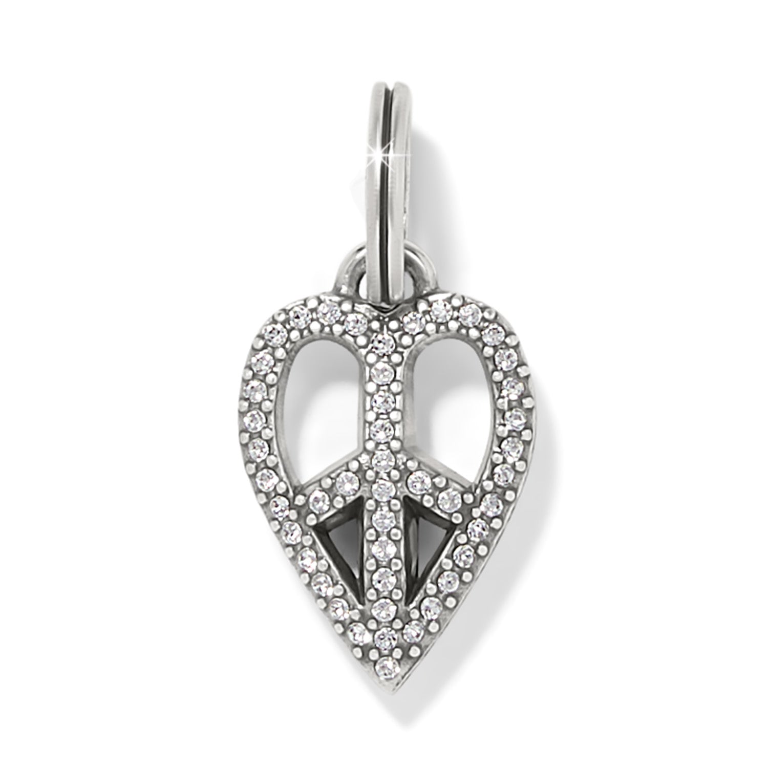 Brighton Peace Heart Charm - Juli's Wearable Art