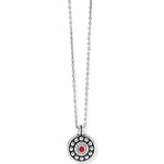 Brighton Pebble Dot Medali Petite Reversible Birthstone Necklace | July | Light Siam - Juli's Wearable Art