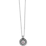 Brighton Pebble Dot Medali Petite Reversible Birthstone Necklace | October | Light Rose - Juli's Wearable Art