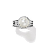 Brighton Pebble Dot Pearl Wide Band Ring - Juli's Wearable Art