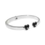 Brighton Pretty Tough Amour Heart Open Hinged Bangle - Juli's Wearable Art