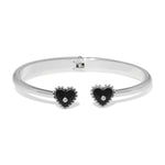 Brighton Pretty Tough Amour Heart Open Hinged Bangle - Juli's Wearable Art