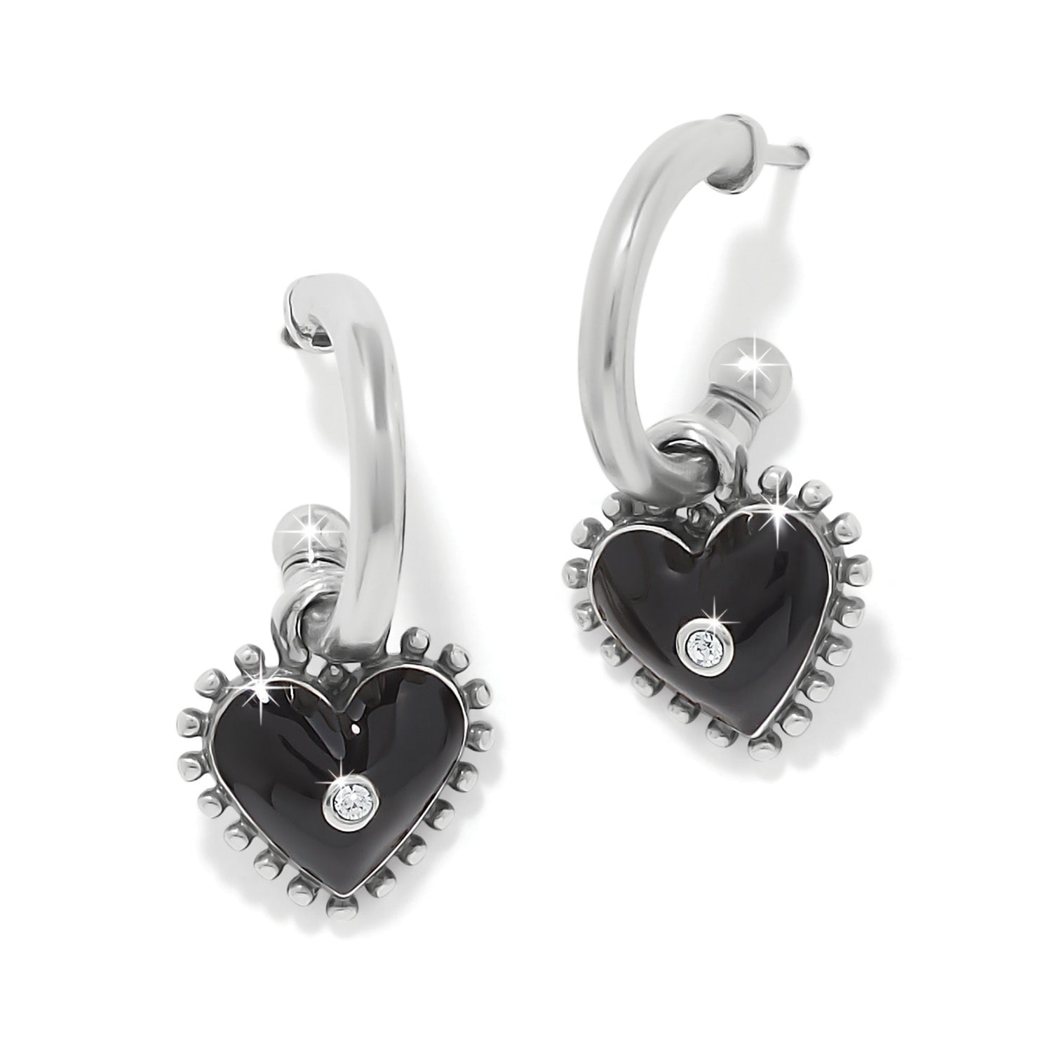 Brighton Pretty Tough Amour Heart Post Drop Earrings