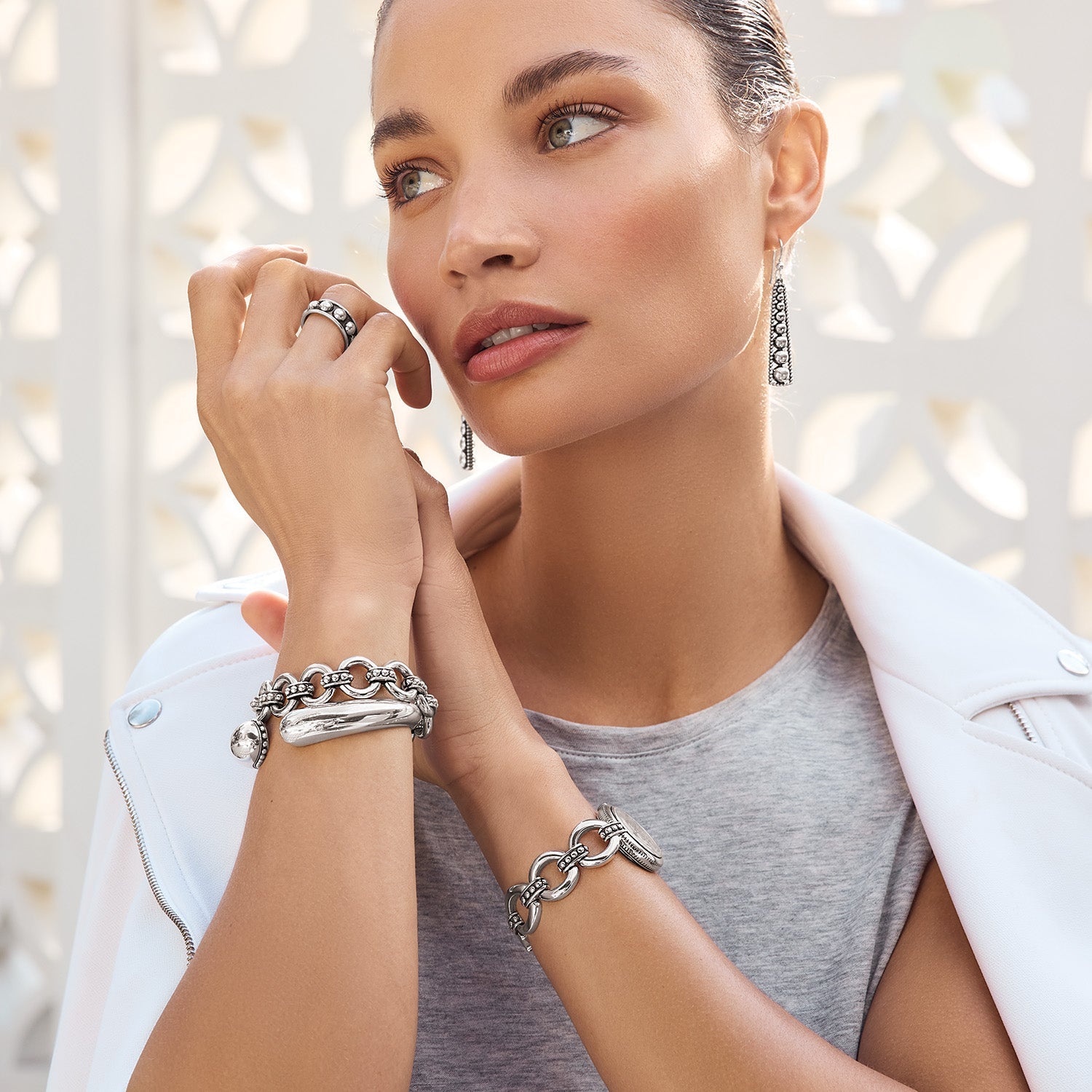 Brighton Pretty Tough Droplet Hinged Bangle - Juli's Wearable Art