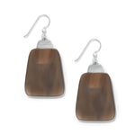 Brighton Pretty Tough Geo Horn French Wire Earrings | Brown - Juli's Wearable Art