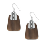 Brighton Pretty Tough Geo Horn French Wire Earrings | Brown - Juli's Wearable Art