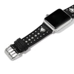 Brighton Pretty Tough Leather Heart Watch Band - Black - Juli's Wearable Art