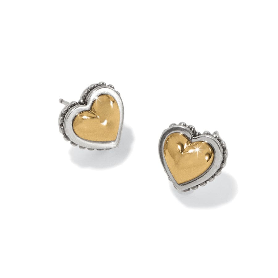Brighton Pretty Tough Petite Heart Post Earrings – Silver - Gold - Juli's Wearable Art