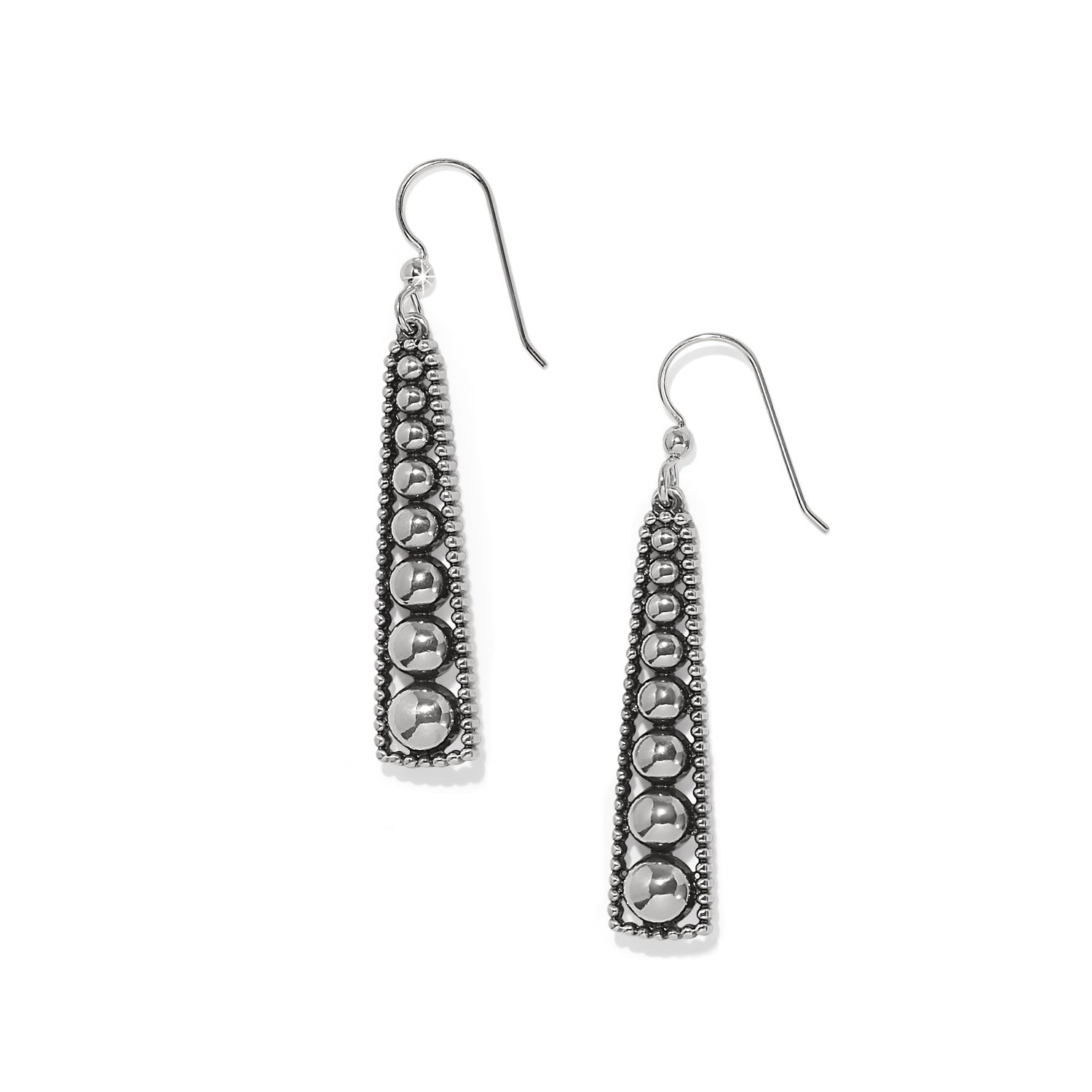 Brighton Pretty Tough Pyramid French Wire Earrings – Silver - Juli's Wearable Art