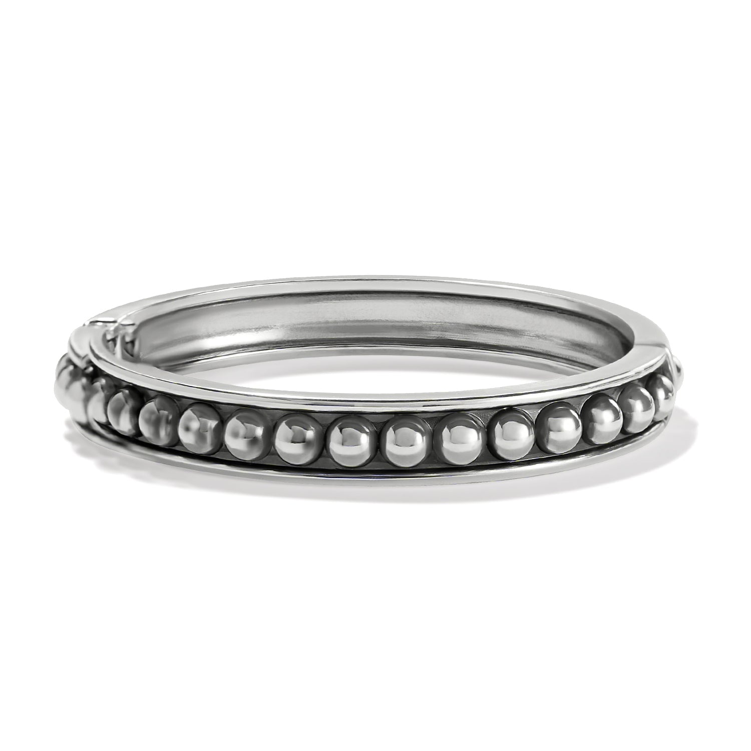 Brighton Pretty Tough Stud Hinged Bangle – Silver